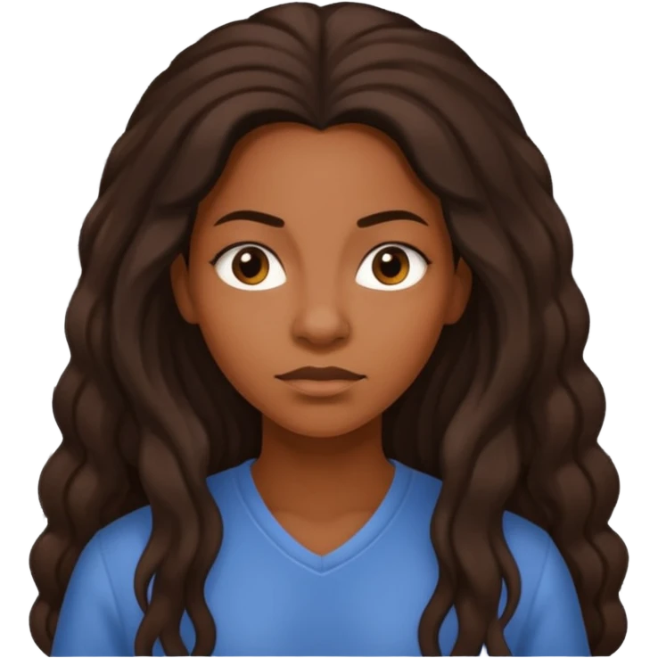 Long haired black Woman on a mug shot emoji