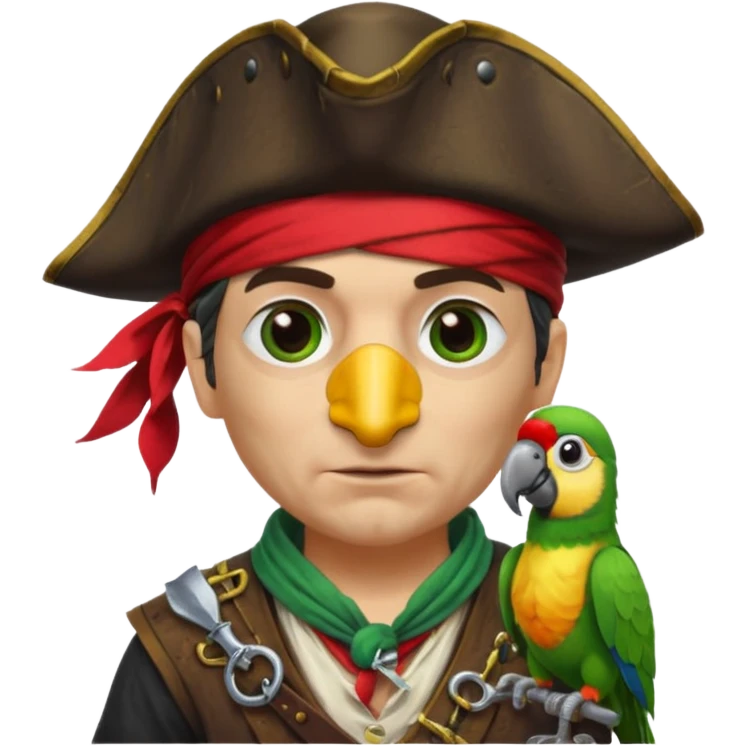 pirate and parrot emoji