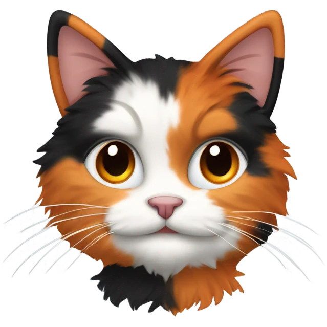 Calico fluffy cat emoji