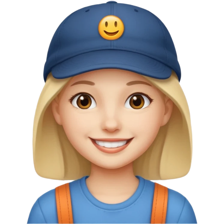 girl with cap emoji