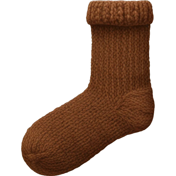 brown knitted socks emoji