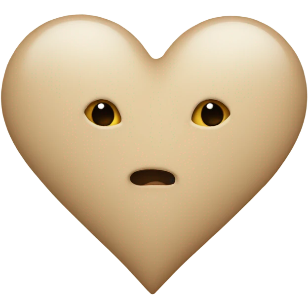 Beige heart  emoji