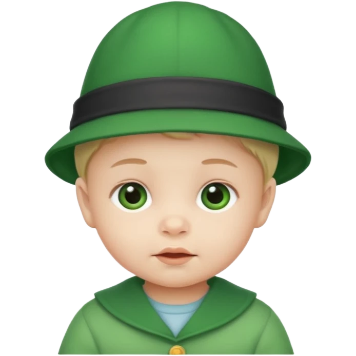 baby with green hat emoji