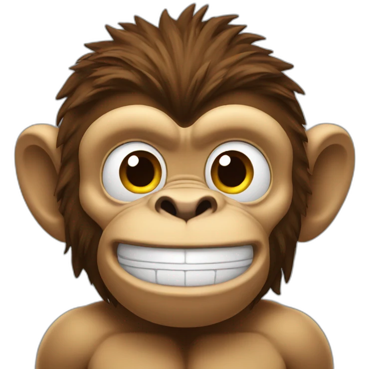 Muscle monkey emoji