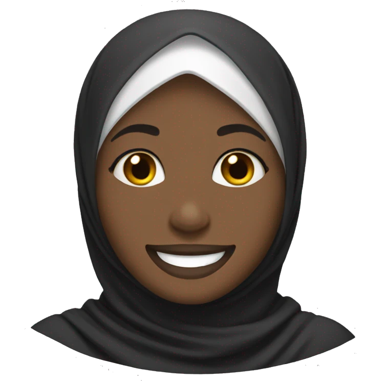 Black Hijabi laughing with tears emoji