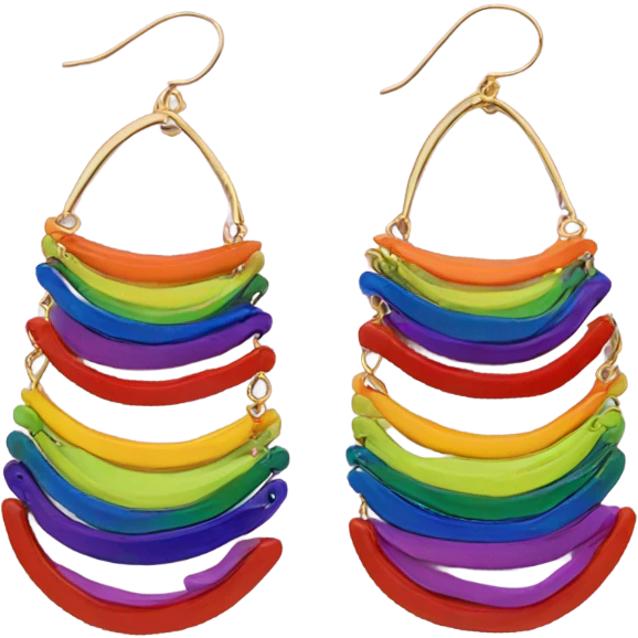 rainbow earrings emoji