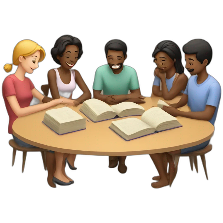 Book reading group emoji