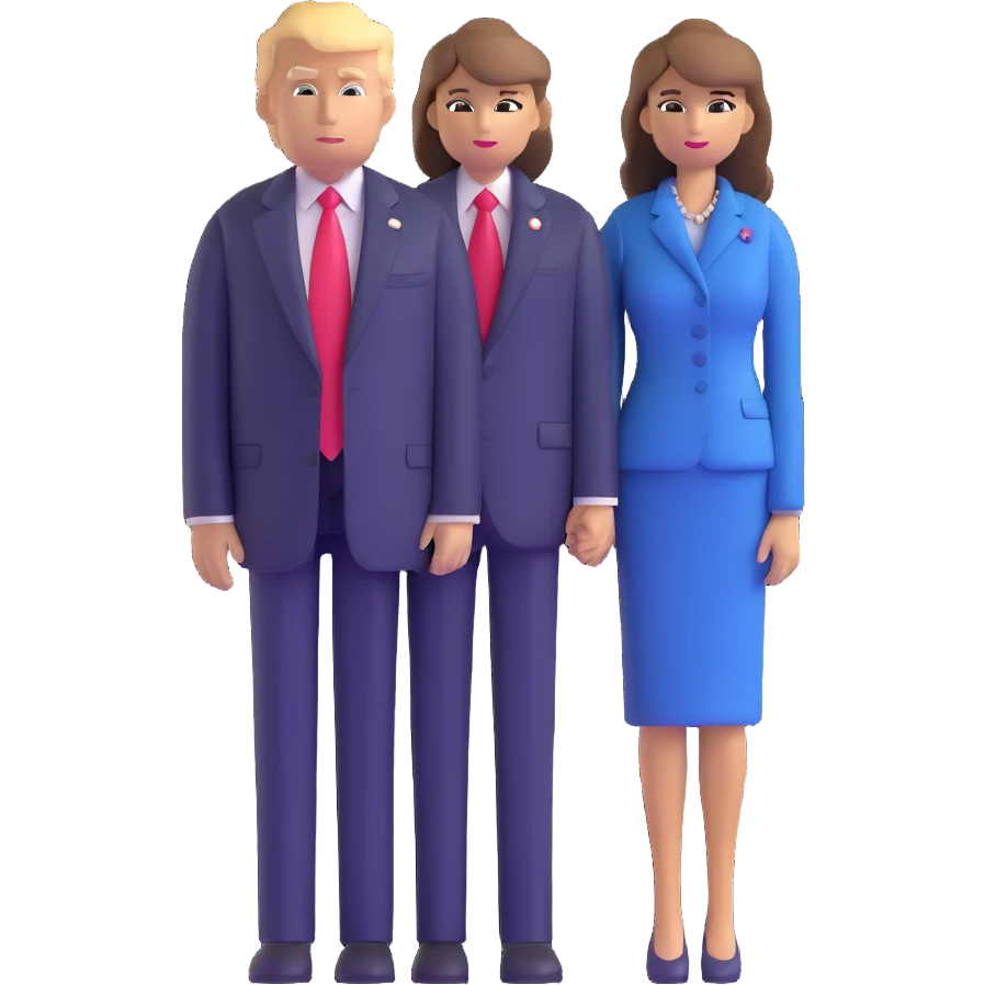 Donald and Melania Trump standing side by side emoji