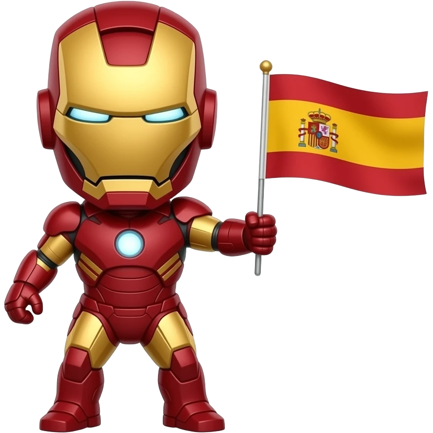 hazme a irom man con uns bandera española emoji