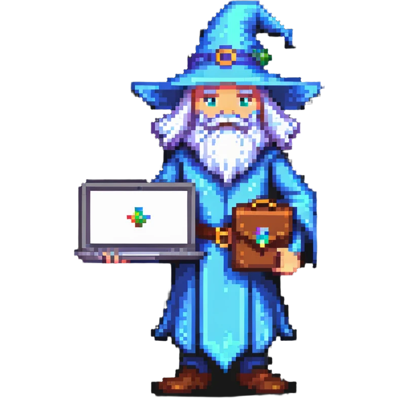 wizard with a laptop emoji