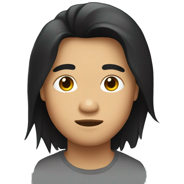 Philipinomale with long black hair emoji