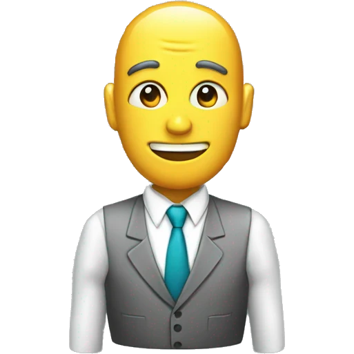 Cerebro con traje y corbata emoji