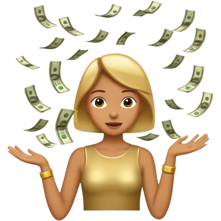 AAC with money falling around it emoji