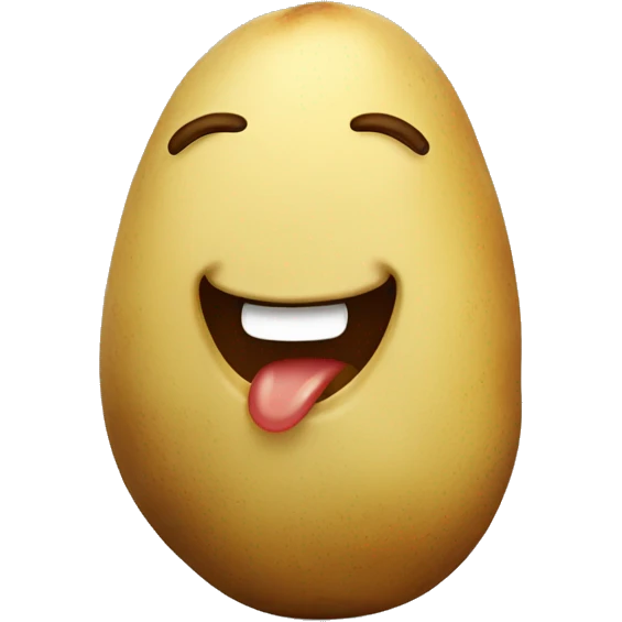 Tiny potato laughing with tears emoji