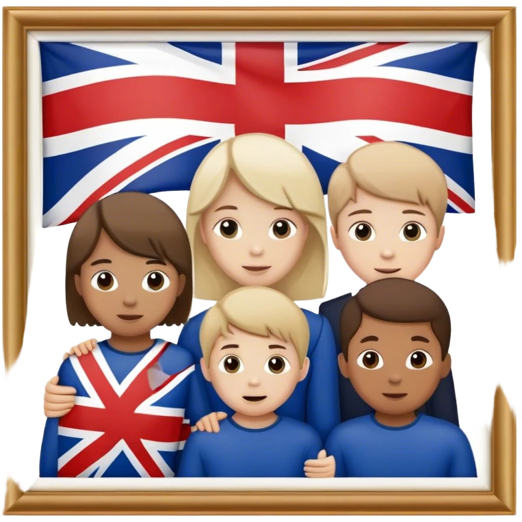 british flag with children emoji