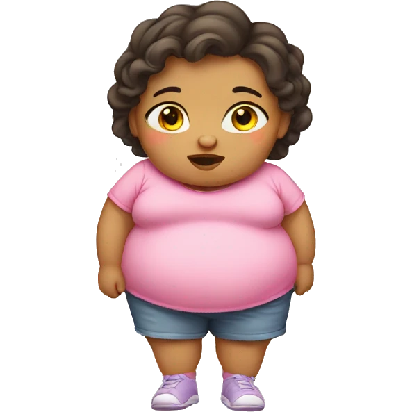 Overweight baby girl emoji