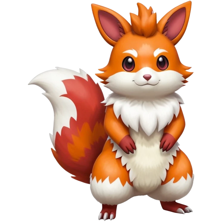 Shiny Furret-Flareon-Minccino-Zangoose-Hybrid (Full body) emoji
