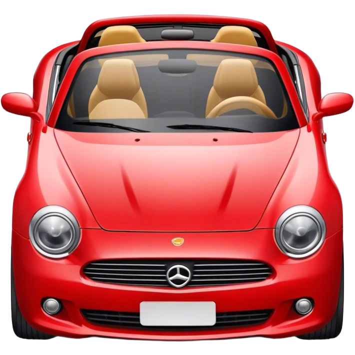 red car driving top down emoji