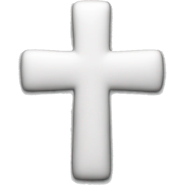 A white cross with a soft appearance  emoji