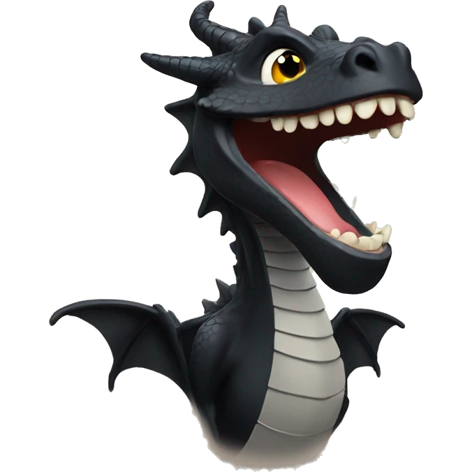 laughing black dragon emoji