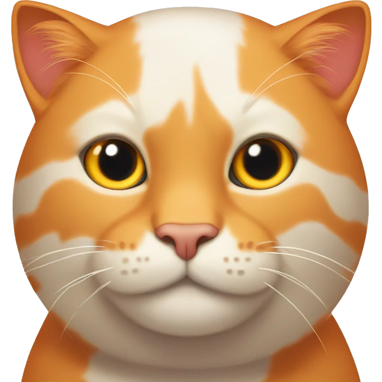 Big orange cat with tricolour kitty emoji