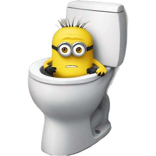 Minion stuck in a toilet emoji