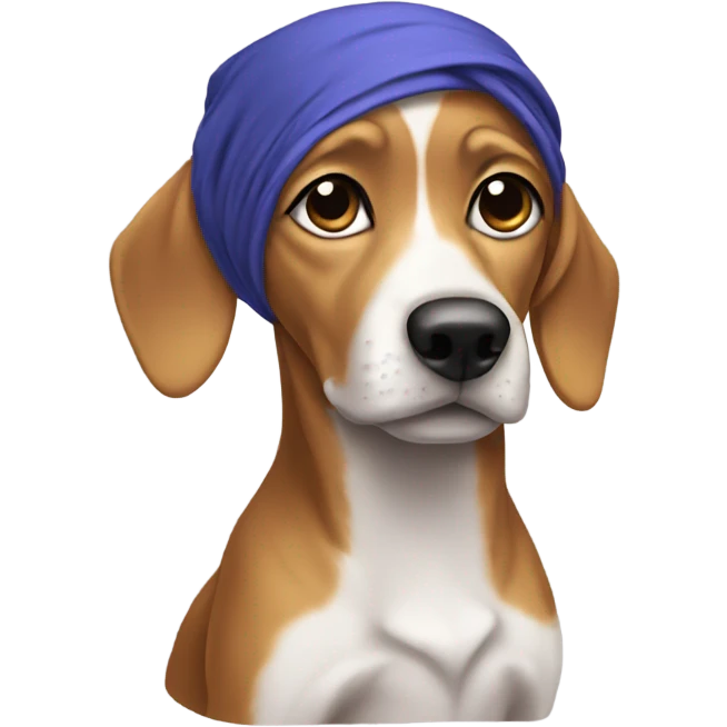Dog wearing durag emoji