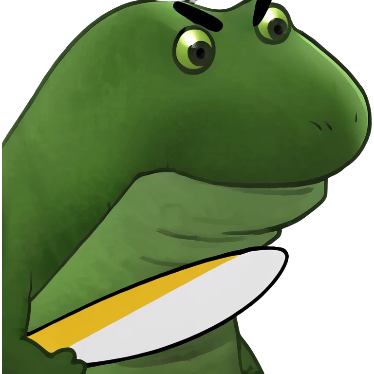 T-rex surfing emoji