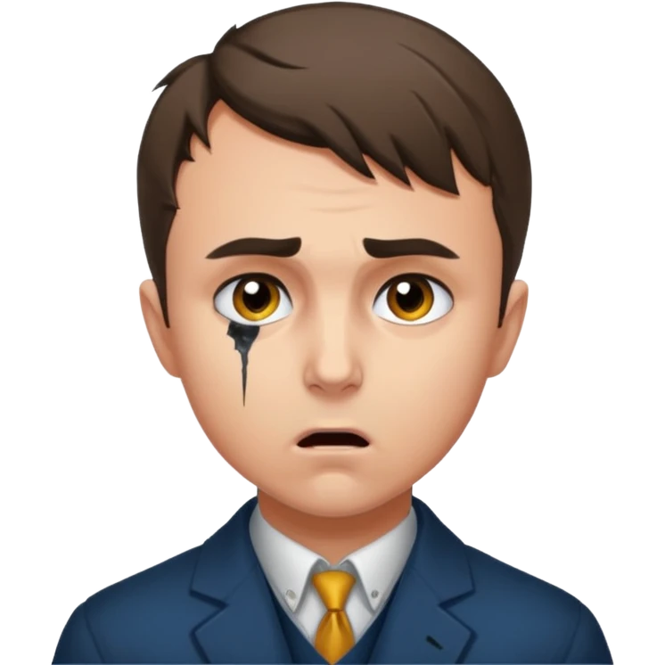 Charlie kirk with bullet hole on neck and scared expression  emoji