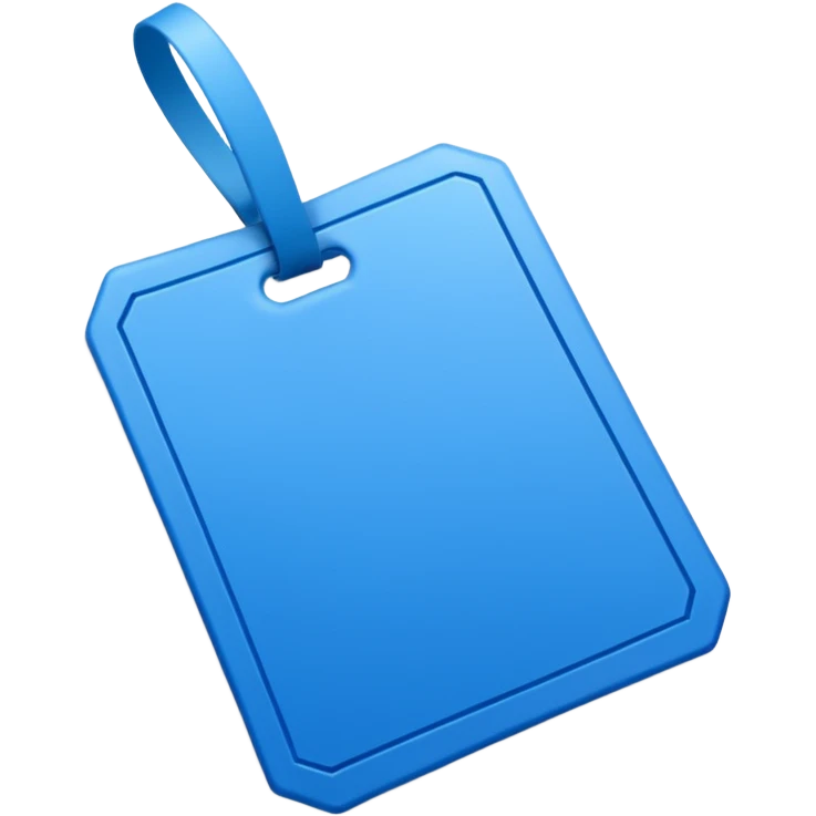 blue tag emoji
