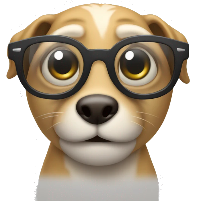 Una rana con gafas  emoji