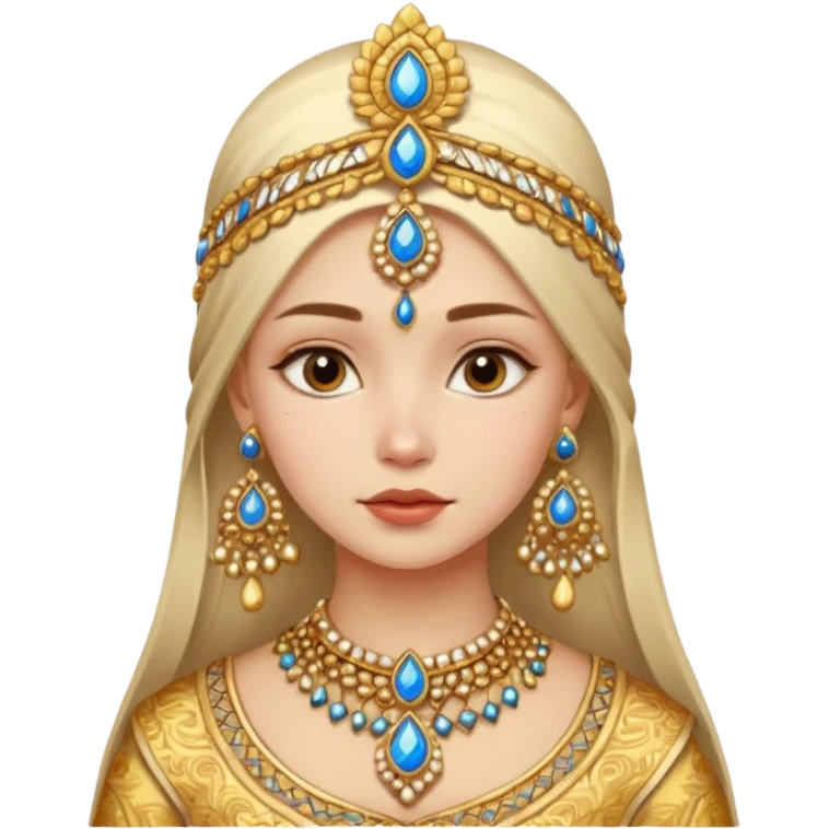 Russian girl in Indian jewellery emoji