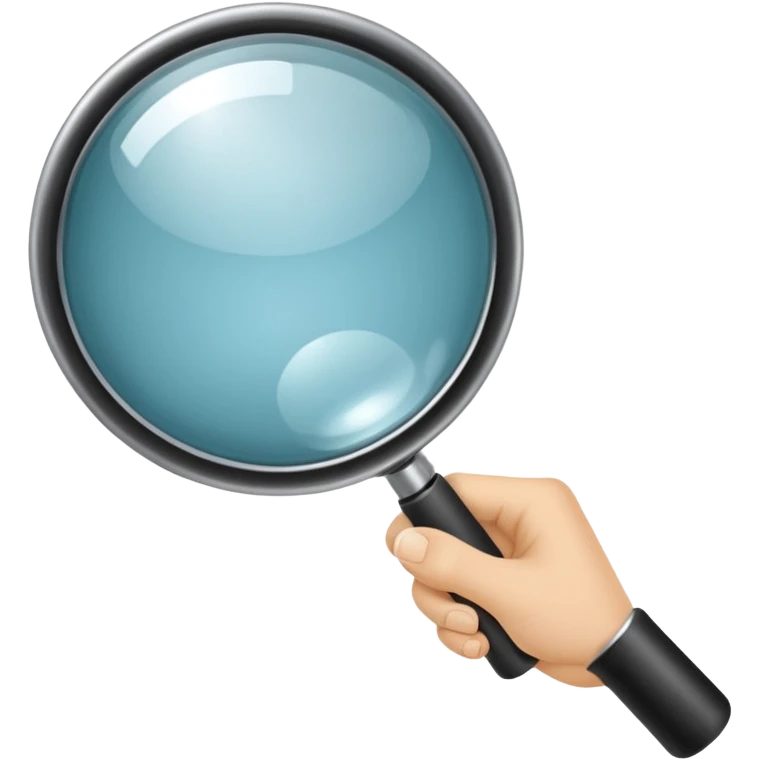 hand holding a Magnifier emoji