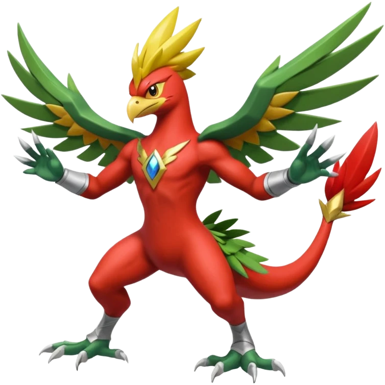 Blaziken-Sceptile-Hawlucha-fusion emoji