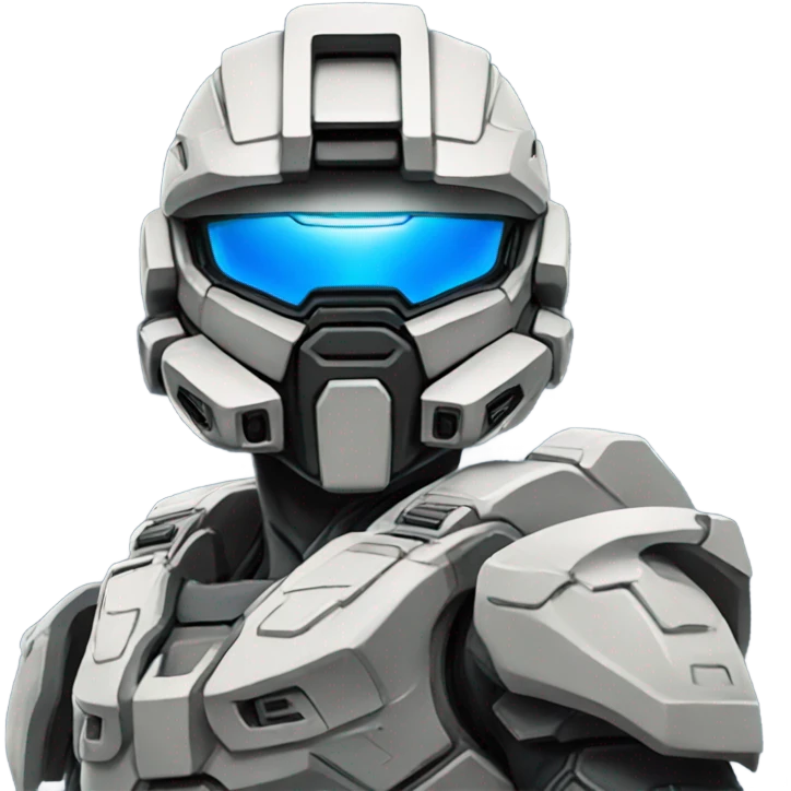 Halo Spartan anime blue emoji