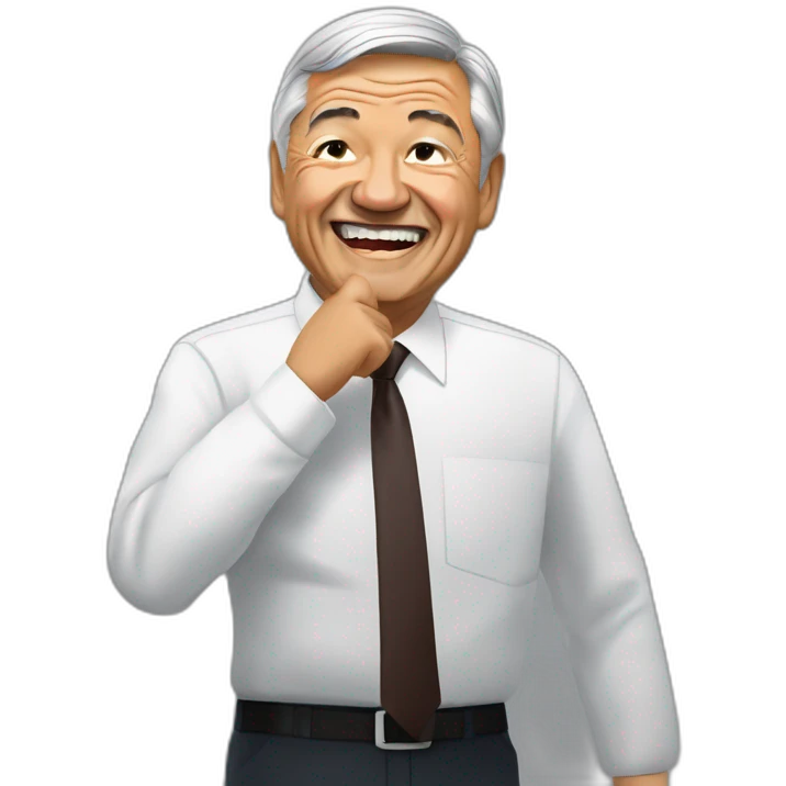 ANDRÉS MANUEL LOPEZ OBRADOR RIENDO A CARCAJADAS emoji