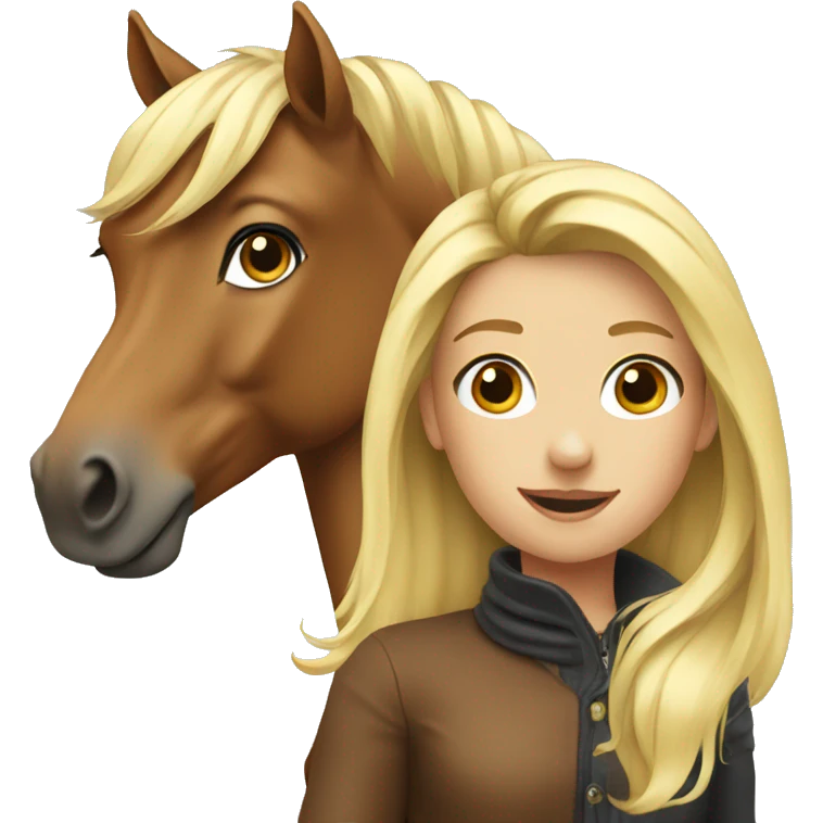 horse with blonde girl emoji
