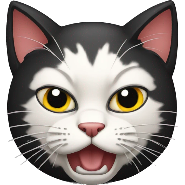 Angry black cat emoji