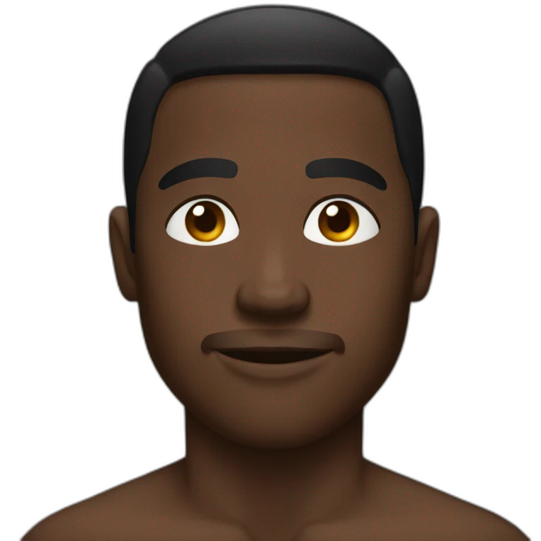 Shirtless black man emoji