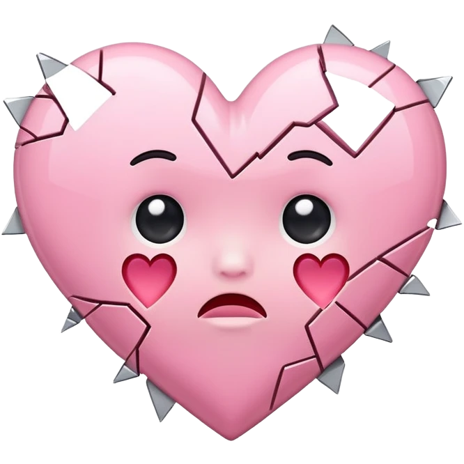 baby pink broken heart  emoji