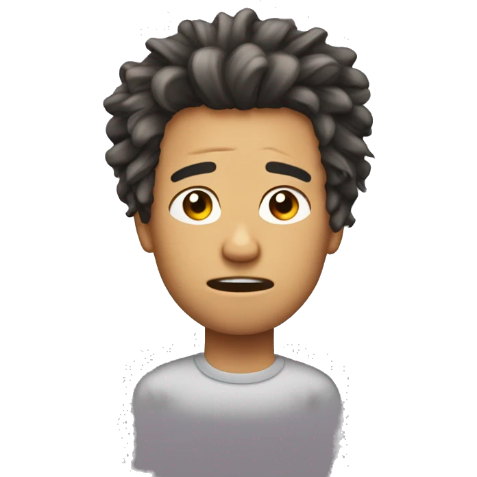 Stressed out hair staticky  emoji