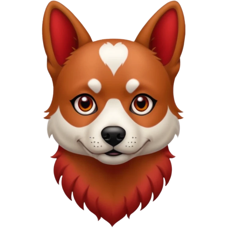 tattoed dog with red hair emoji