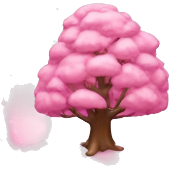 Feminine pink snow globe with a pink tree emoji