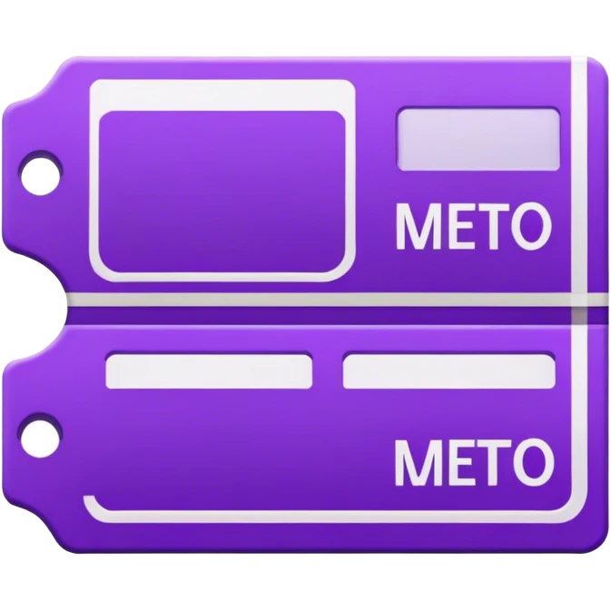 Parisien metro purple ticket  emoji