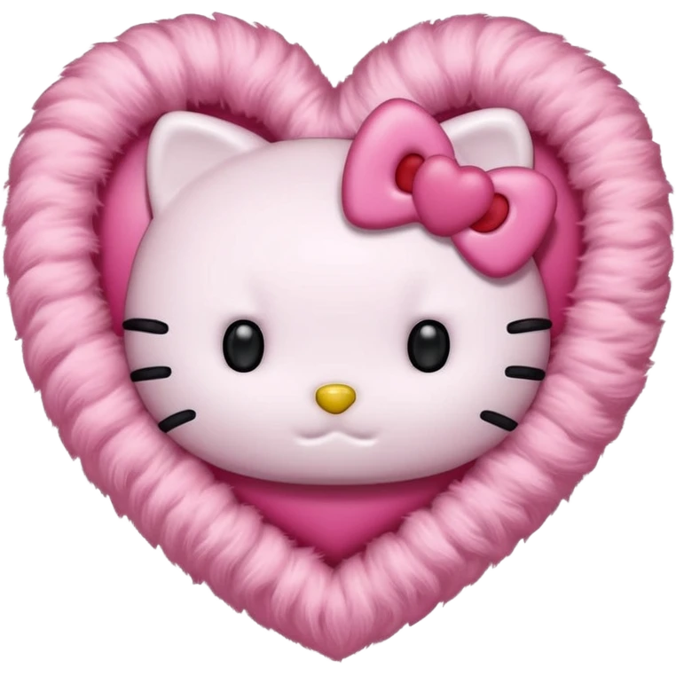 Hello kitty heart pink emoji