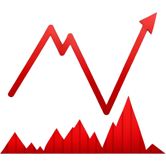 downward trending graph with decreasing values emoji