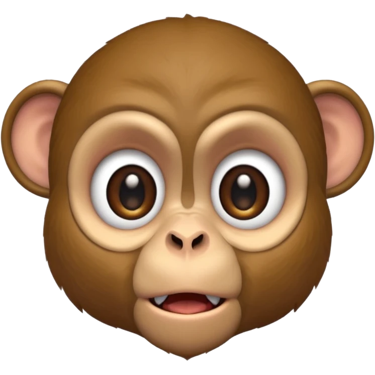 monkey with fear expression  emoji
