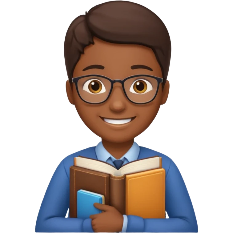 teacher holding books emoji
