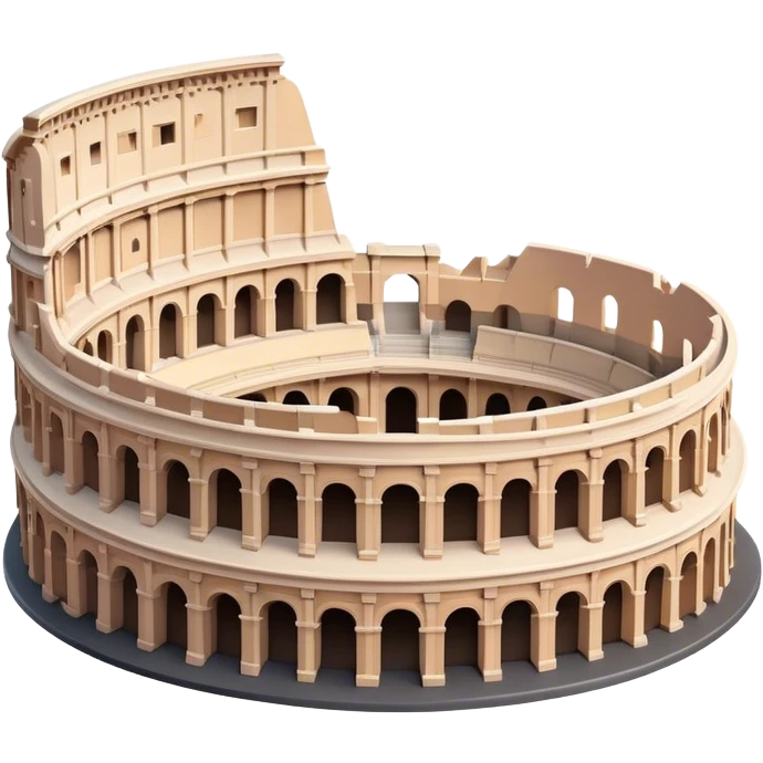 Cinematic Realistic Colosseum Landmark Emoji, depicted as the ancient Roman amphitheater rendered with dramatic architectural detail and dynamic lighting. emoji