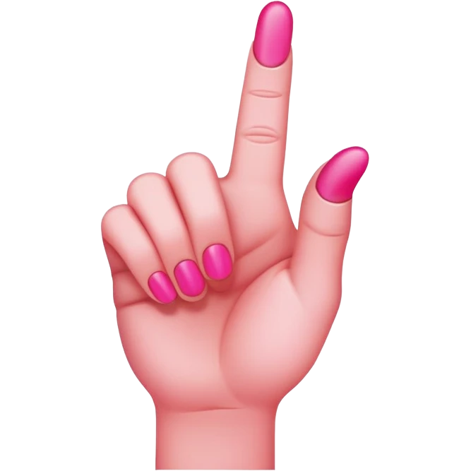 hot pink middle finger emoji